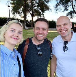 Manager, videographer, CEO on a casual power selfie